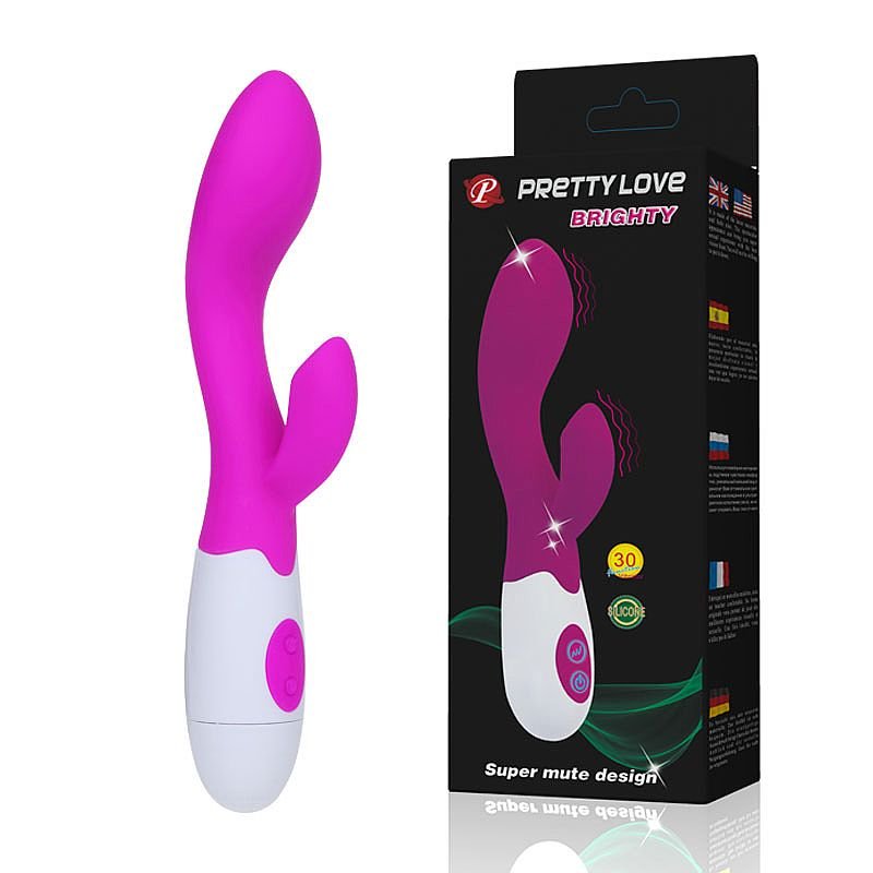 Vibrador de ponto G e clitóris - Brighty - 30 Níveis de Vibração - Pretty Love - Roxo