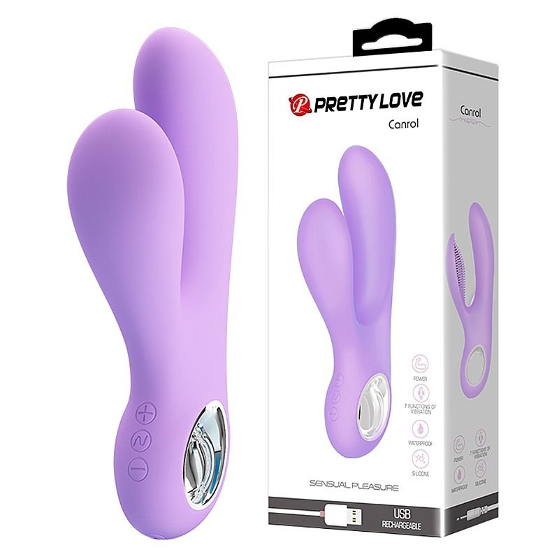 Vibrador de Ponto G e clitóris - Canrol - Pretty Love - Rosa