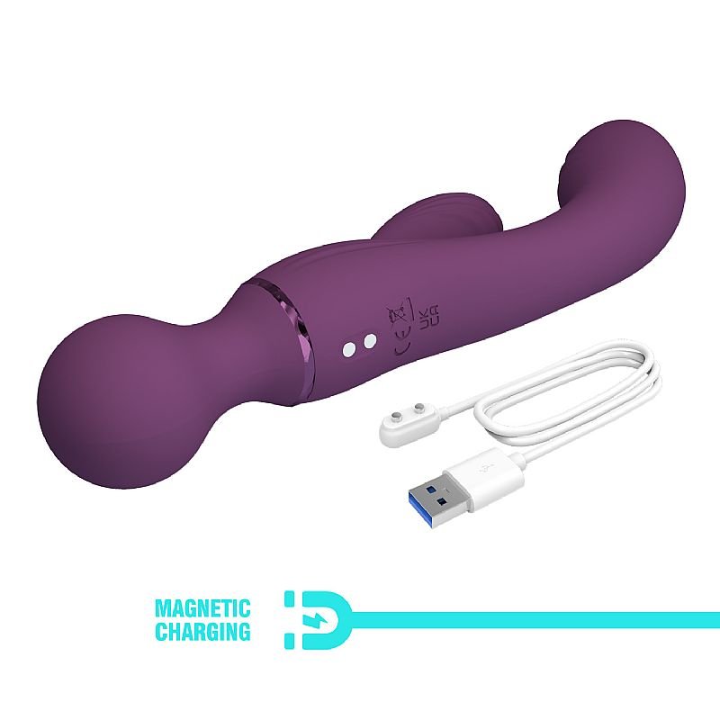 Vibrador de Ponto G e Clitóris com 3 Motores - All Rounder - Pretty Love