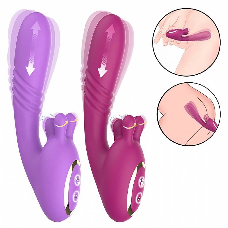 Vibrador de Ponto G e Clitóris com 360° / Vai e vem - Layla - S-Hande - Roxo