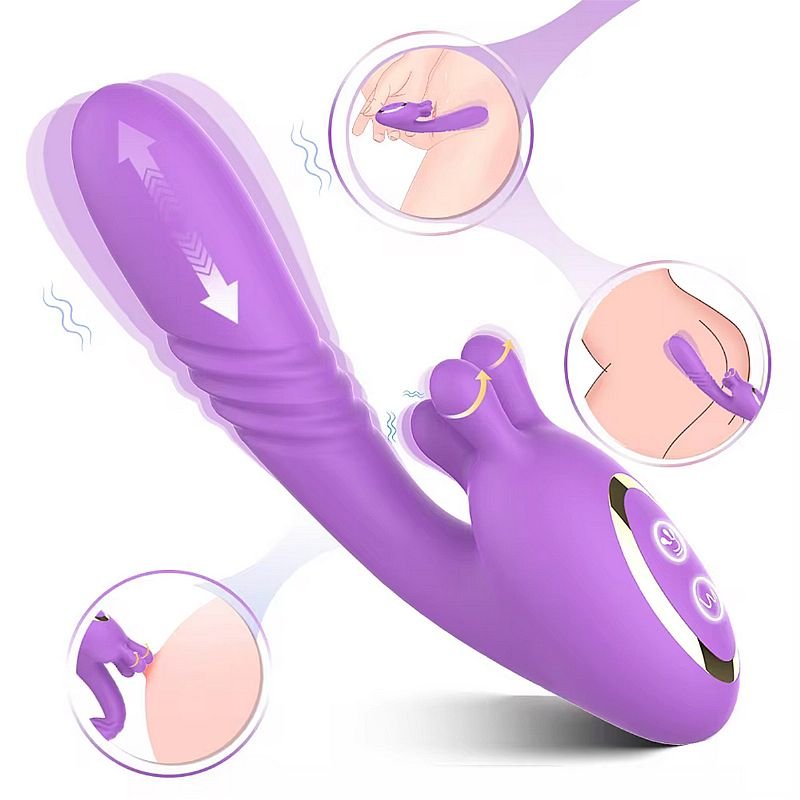 Vibrador de Ponto G e Clitóris com 360° / Vai e vem - Layla - S-Hande - Vinho