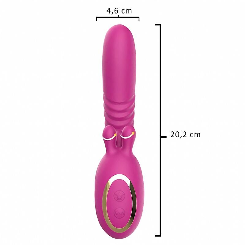 Vibrador de Ponto G e Clitóris com 360° / Vai e vem - Layla - S-Hande - Vinho