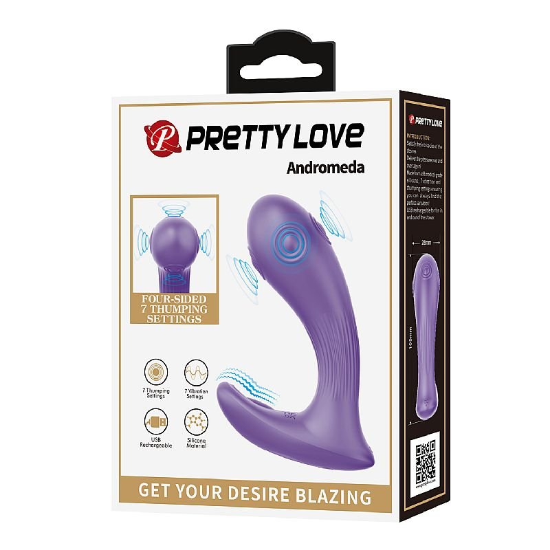 Vibrador de Ponto G e Clitóris com 4 Tapping - Andromeda - Pretty Love