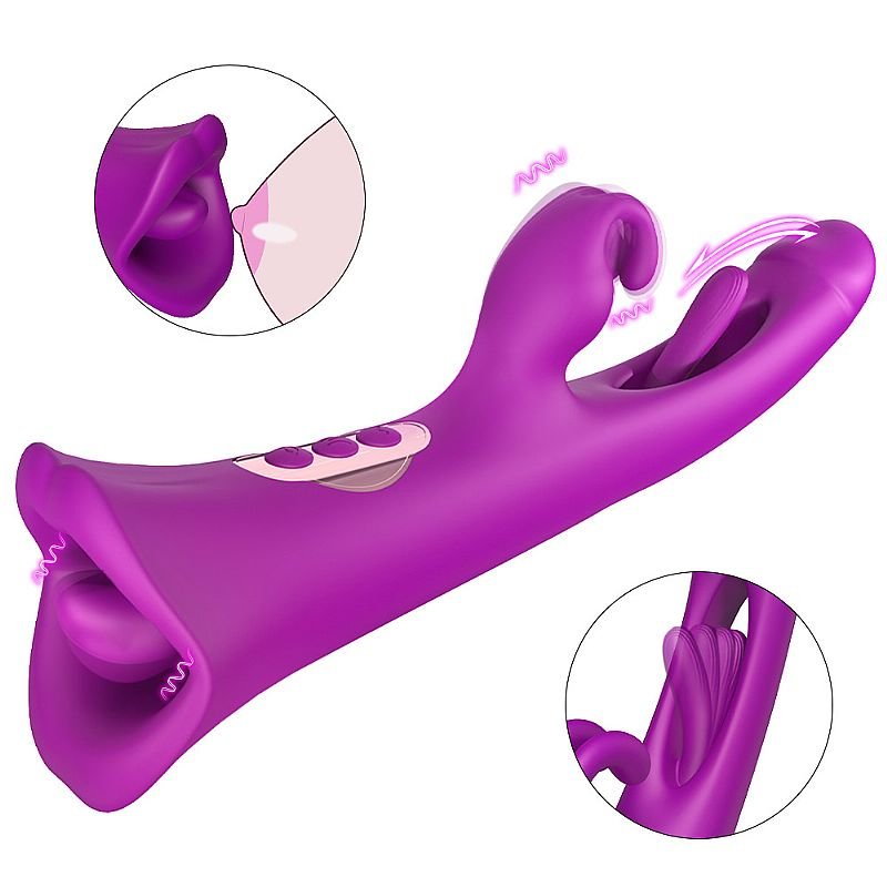 Vibrador de Ponto G e clitóris com Boca - Dedilhar / Slap - Tease Park - S-Hande