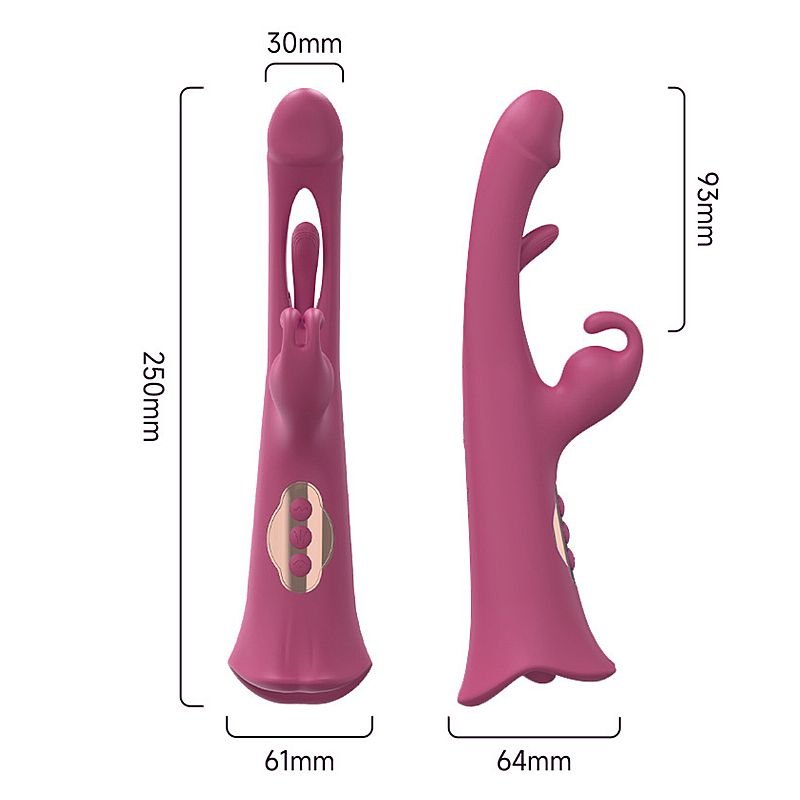 Vibrador de Ponto G e clitóris com Boca - Dedilhar / Slap - Tease Park - S-Hande