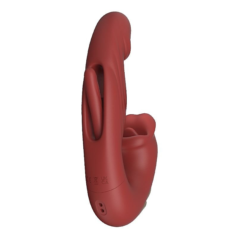 Vibrador de Ponto G e Clitóris com Boca e Dedilhar / Slap - ALWUP