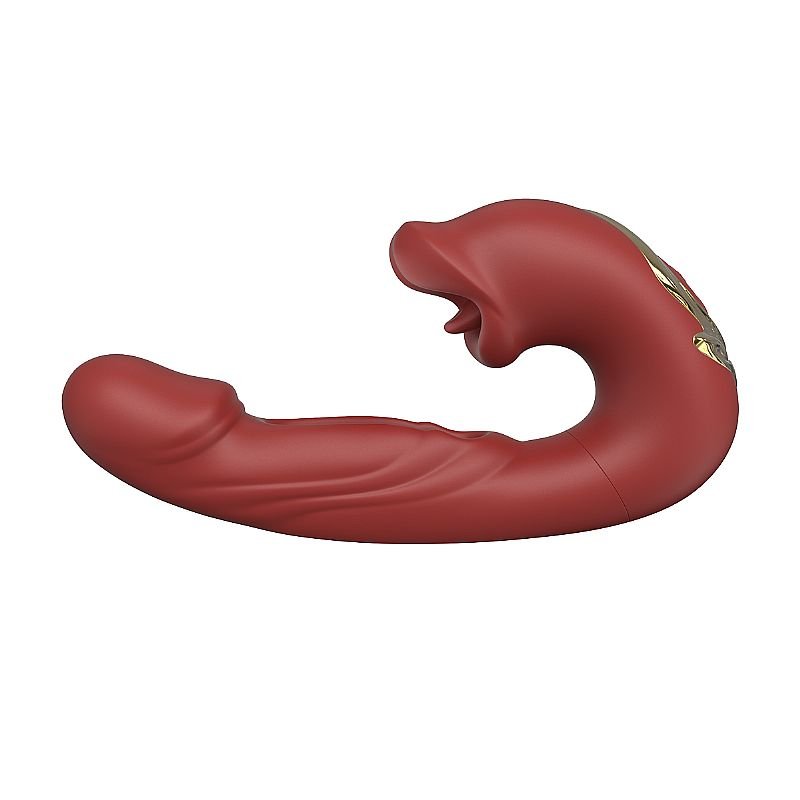Vibrador de Ponto G e Clitóris com Boca e Dedilhar / Slap - ALWUP