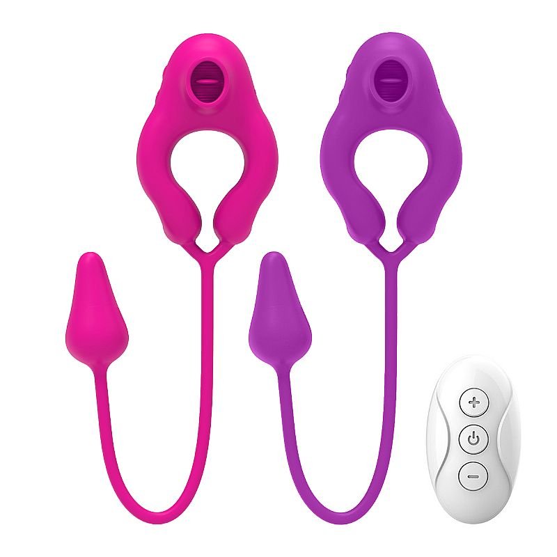 Vibrador de Ponto G e Clitóris / com Bullet - Lick Egg -ALWUP - Roxo