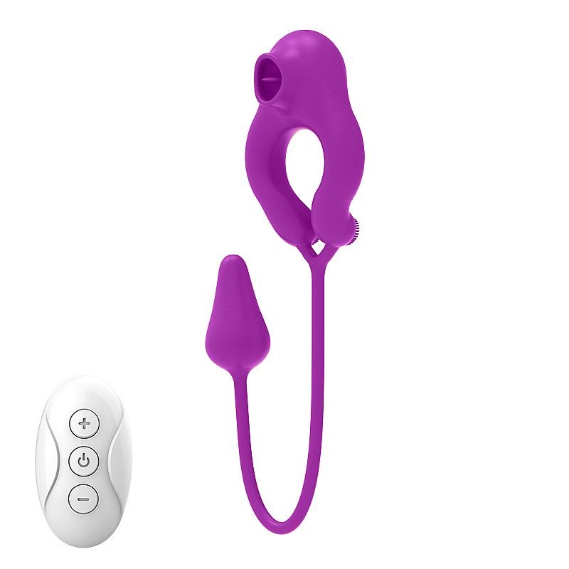 Vibrador de Ponto G e Clitóris / com Bullet - Lick Egg -ALWUP - Roxo
