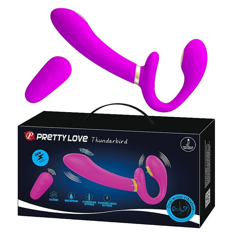 Vibrador de Ponto G e Clitóris com choque Strapless - Thunderbird - Pretty Love