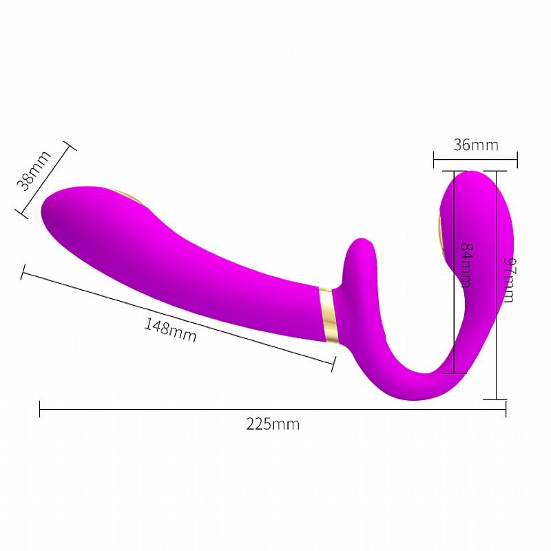 Vibrador de Ponto G e Clitóris com choque Strapless - Thunderbird - Pretty Love