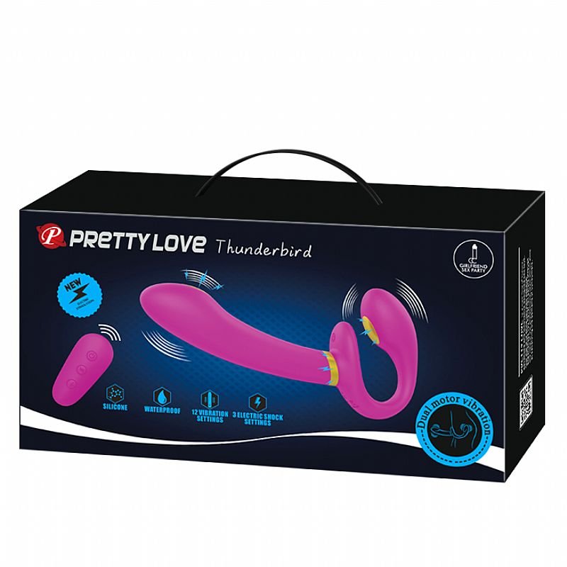 Vibrador de Ponto G e Clitóris com choque Strapless - Thunderbird - Pretty Love