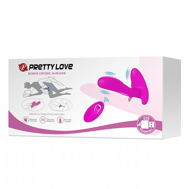 Vibrador de Ponto G e Clitóris com controle - Pretty Love