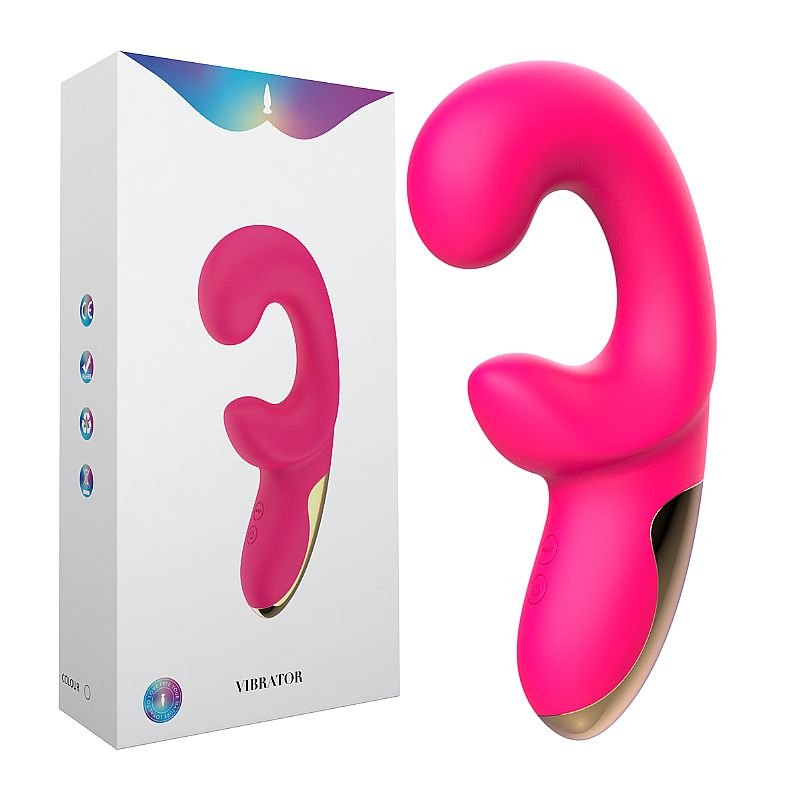 Vibrador de Ponto G e clitóris com Curva