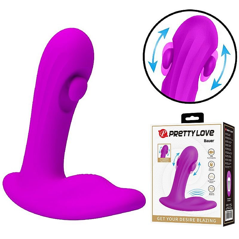 Vibrador de Ponto G e Clitóris - com Dedilhar - Bauer - Pretty Love