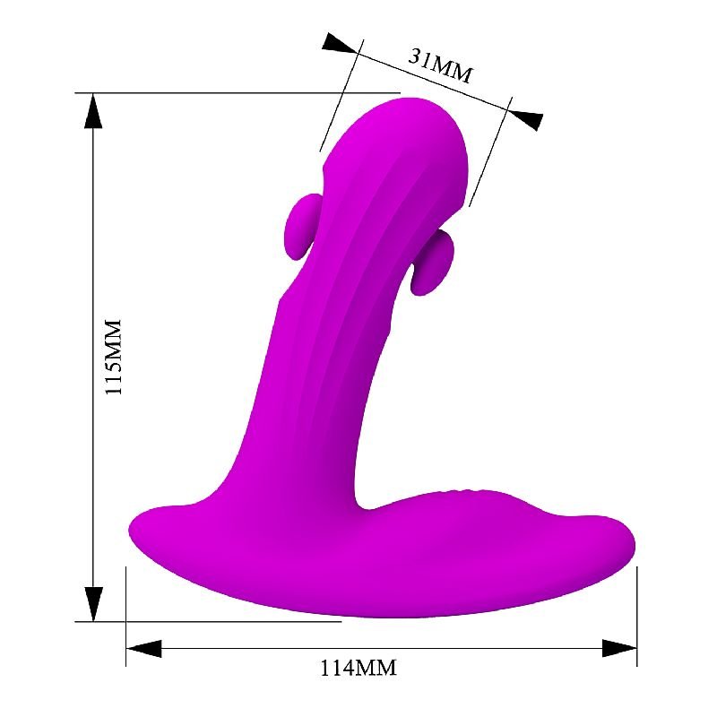 Vibrador de Ponto G e Clitóris - com Dedilhar - Bauer - Pretty Love