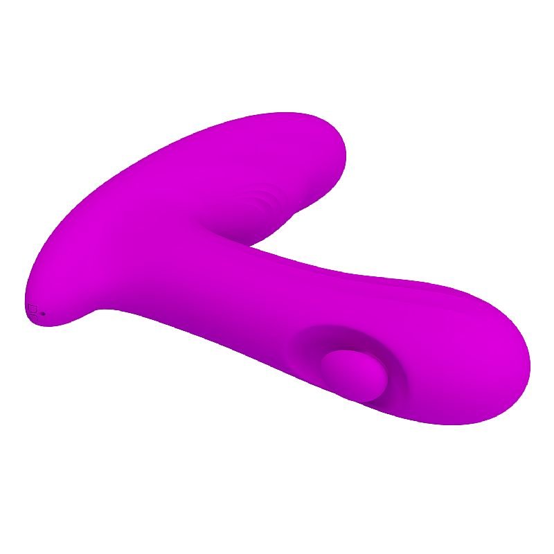 Vibrador de Ponto G e Clitóris - com Dedilhar - Bauer - Pretty Love