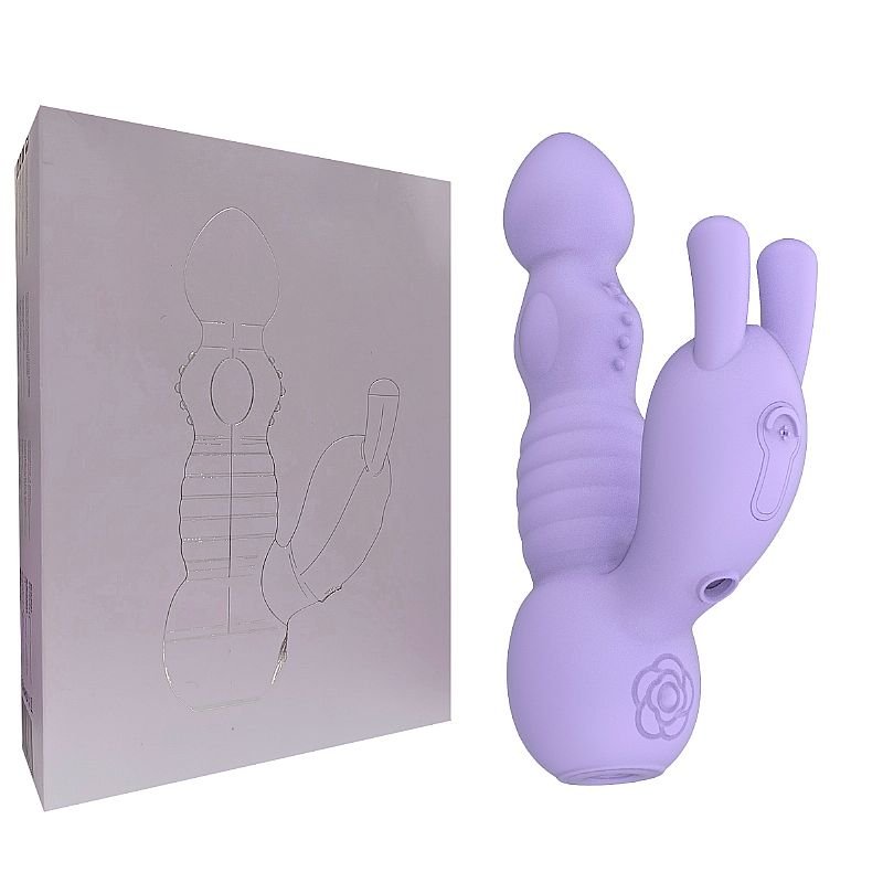 Vibrador de Ponto G e Clitóris com Dedilhar e Umidificador - LG1338
