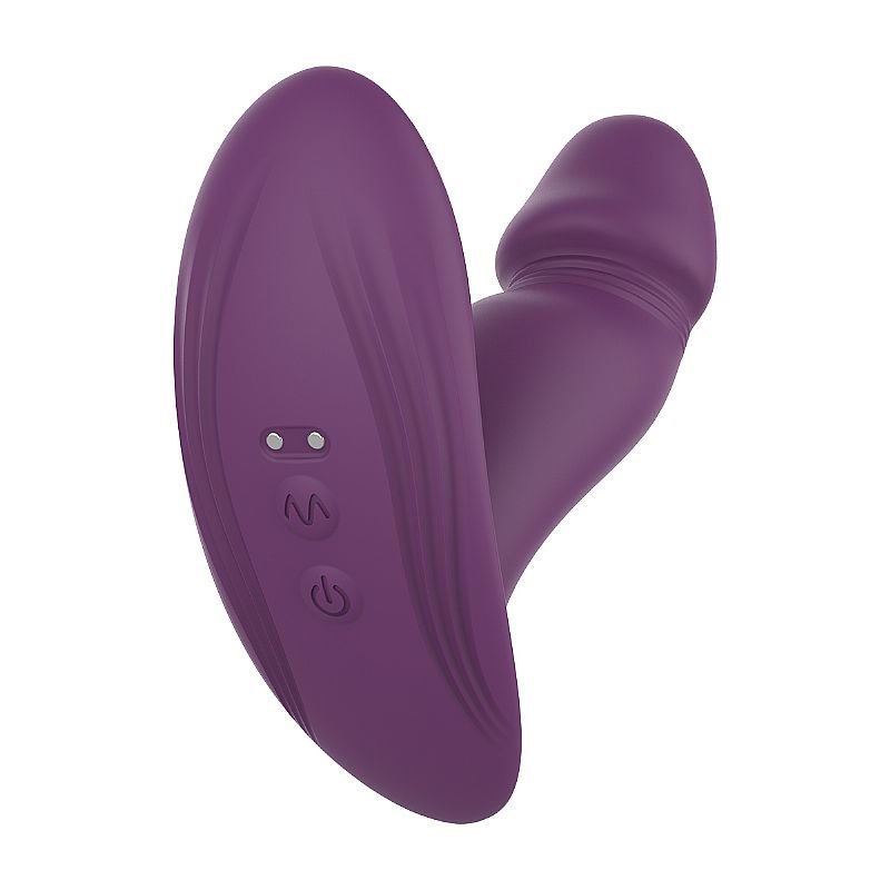 Vibrador de Ponto G e Clitóris com dedilhar - Roxo