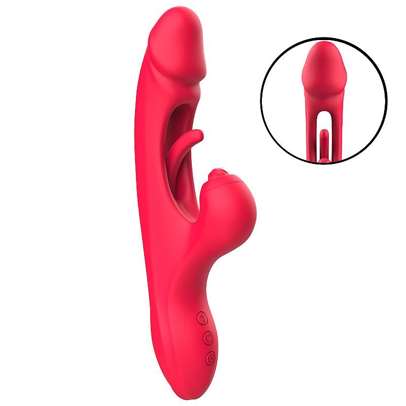 Vibrador de ponto G e clitóris com Dedilhar / Slap