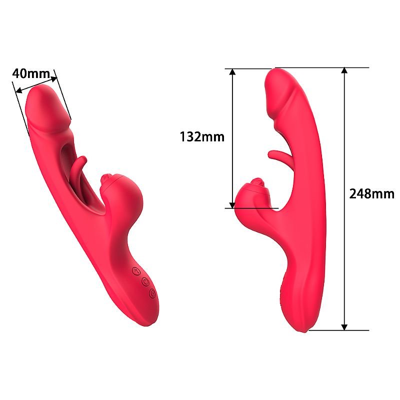 Vibrador de ponto G e clitóris com Dedilhar / Slap