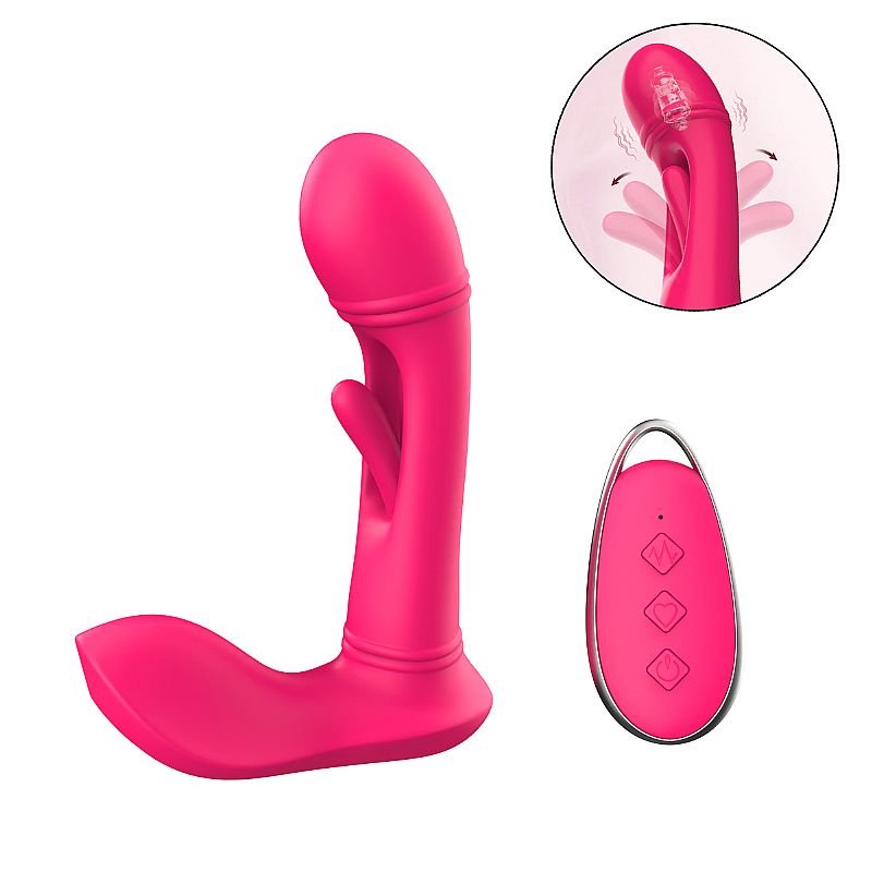 Vibrador de Ponto G e Clitóris com Dedilhar Slap / com controle Remoto