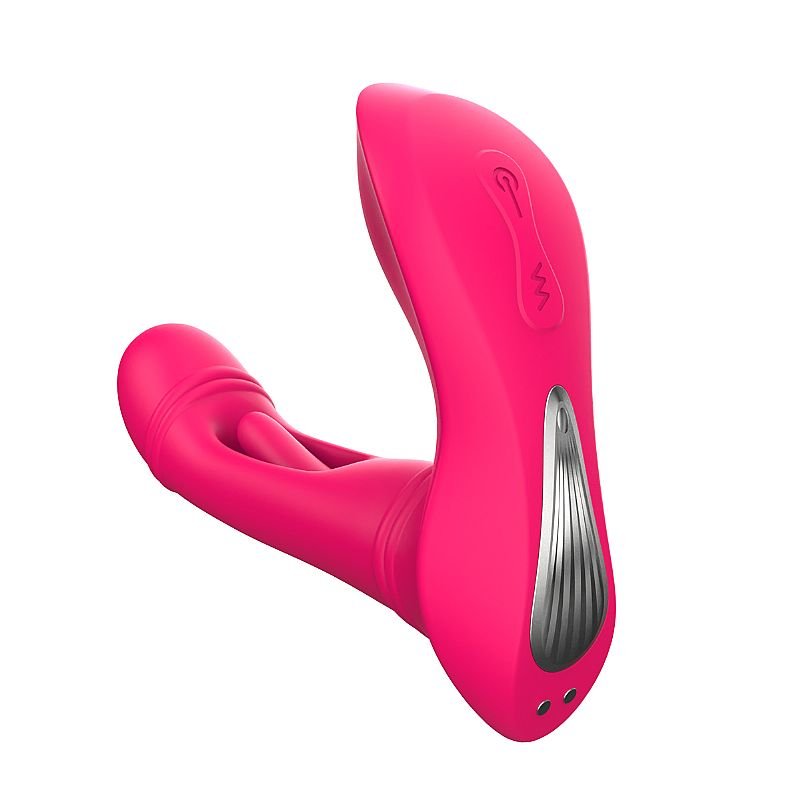 Vibrador de Ponto G e Clitóris com Dedilhar Slap / com controle Remoto