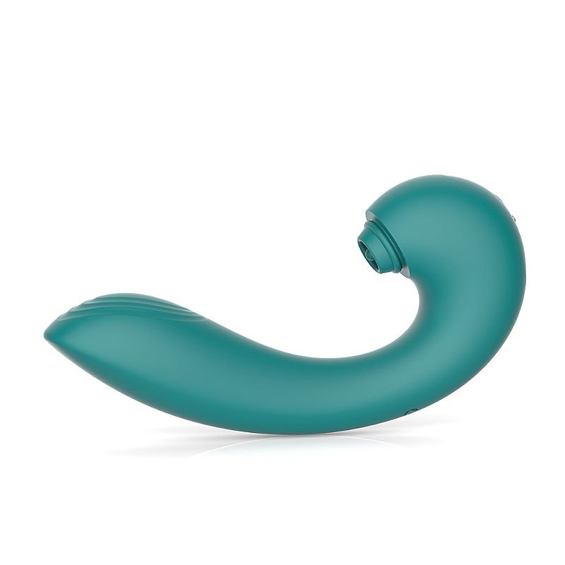 Vibrador de Ponto G e Clitóris com Dedilhar / Tapping 4 - Verde
