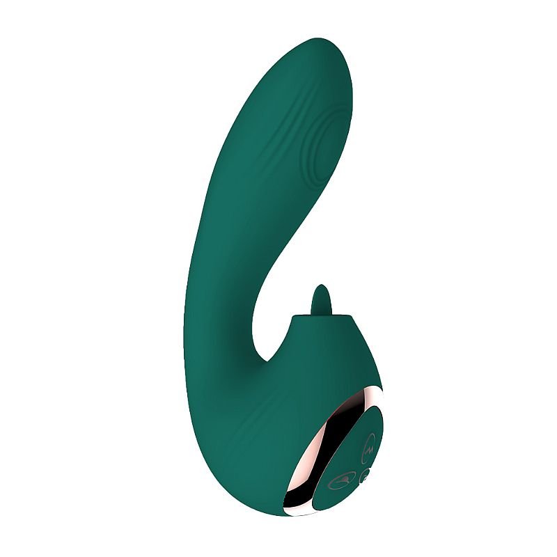 Vibrador de Ponto G e Clitóris com Dedilhar / Tapping - Low - Verde