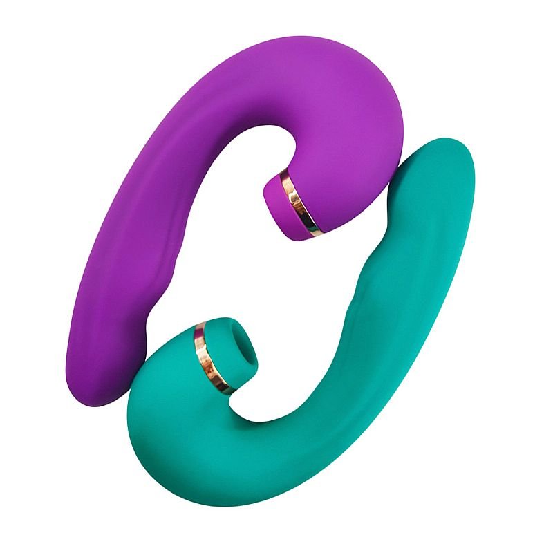 Vibrador de Ponto G e Clitóris com Dedilhar / Tapping no Meio - Air Pulse 2 - Vinho