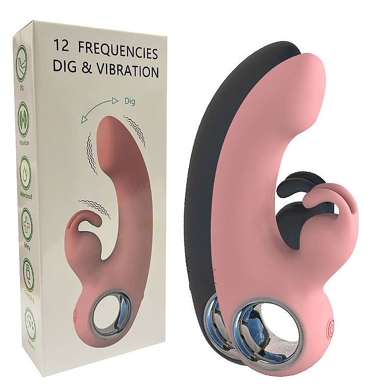 Vibrador de Ponto G e Clitóris com Dedilhar / Vem Cá - Preto