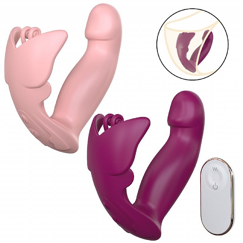 Vibrador de Ponto G e clitóris com Dedilhar / Vem cá - Black Angel - S-Hande - Vinho