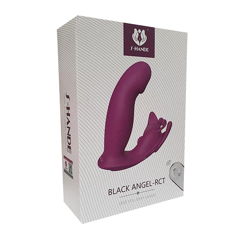 Vibrador de Ponto G e clitóris com Dedilhar / Vem cá - Black Angel - S-Hande - Vinho