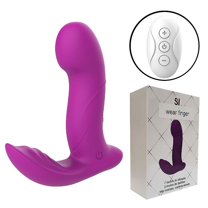 Vibrador de Ponto G e Clitóris com Dedilhar / Vem cá e controle Remoto - Wear Finger - ALWUP