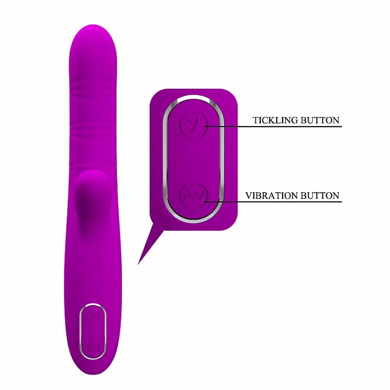 Vibrador de Ponto G e clitóris com Dedilhar / Vem cá - Recarregável - Angelique - Pretty Love