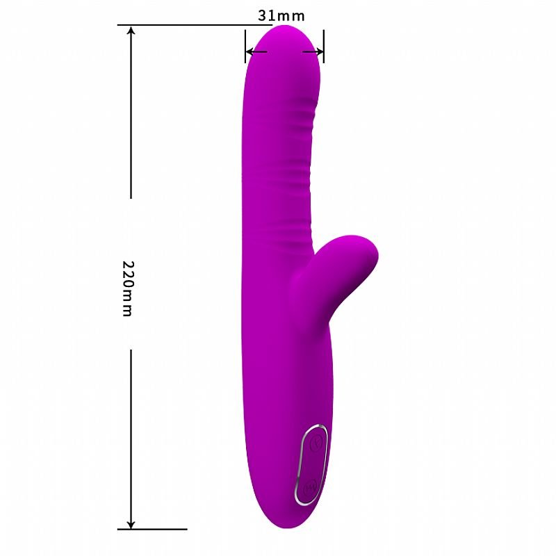 Vibrador de Ponto G e clitóris com Dedilhar / Vem cá - Recarregável - Angelique - Pretty Love