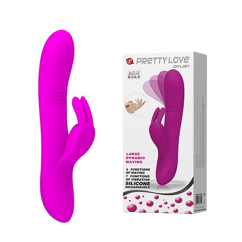 Vibrador de Ponto G e Clitóris com Dedilhar / Vem cá - Recarregável - Dylan - Pretty Love