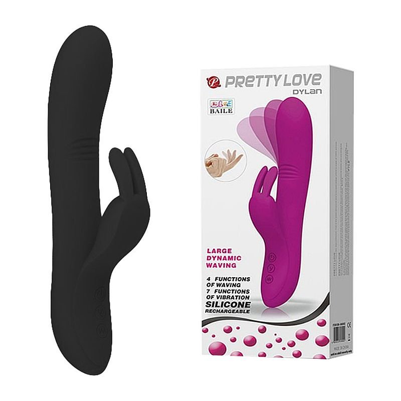 Vibrador de Ponto G e Clitóris com Dedilhar / Vem cá - Recarregável - Dylan - Pretty Love