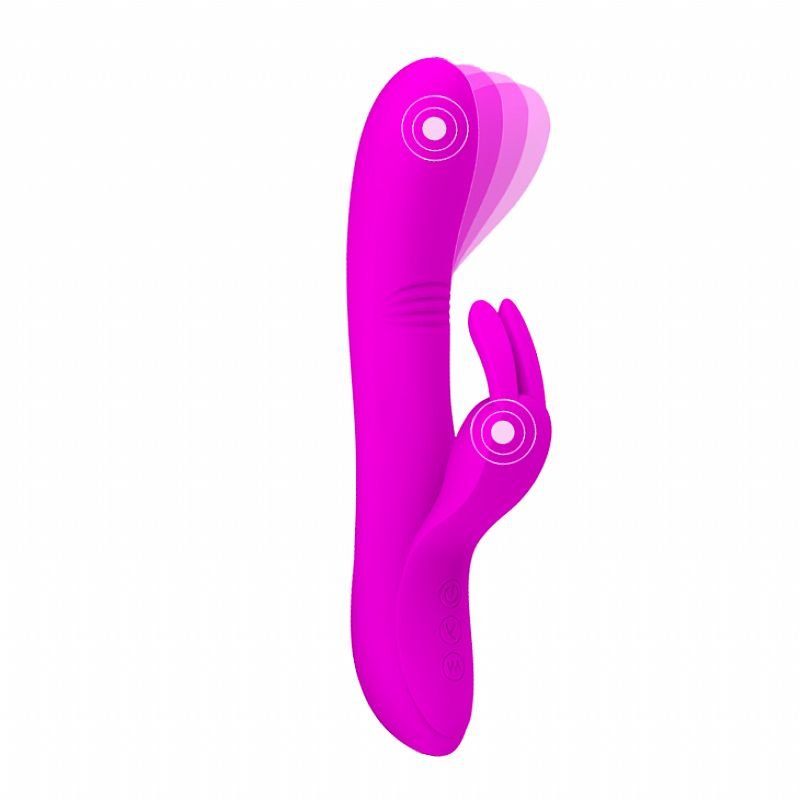 Vibrador de Ponto G e Clitóris com Dedilhar / Vem cá - Recarregável - Dylan - Pretty Love