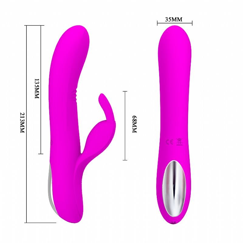 Vibrador de Ponto G e Clitóris com Dedilhar / Vem cá - Recarregável - Dylan - Pretty Love