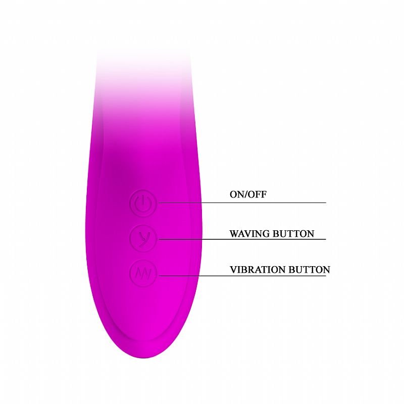 Vibrador de Ponto G e Clitóris com Dedilhar / Vem cá - Recarregável - Dylan - Pretty Love