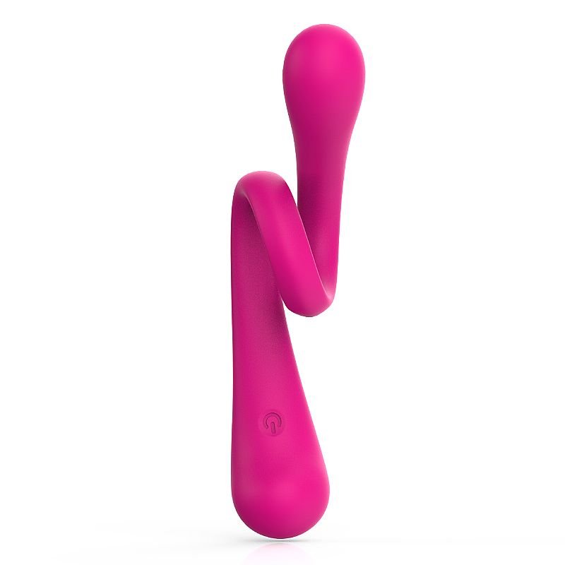 Vibrador de Ponto G e clitóris com duas Pontas em Silicone Líquido - Sceley - Roxo