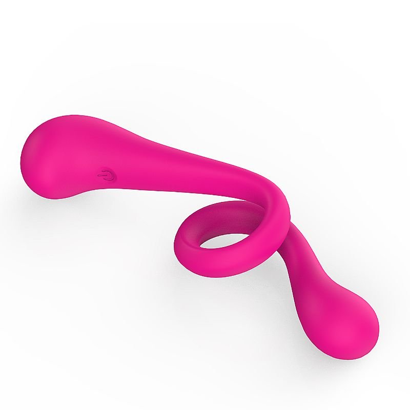 Vibrador de Ponto G e clitóris com duas Pontas em Silicone Líquido - Sceley - Roxo