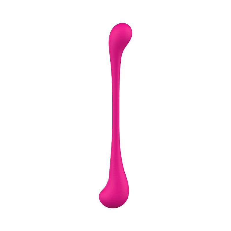 Vibrador de Ponto G e clitóris com duas Pontas em Silicone Líquido - Sceley - Roxo