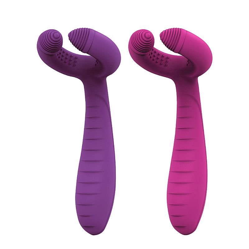 Vibrador de Ponto G e Clitóris com estimulador de mamilos - ALWUP