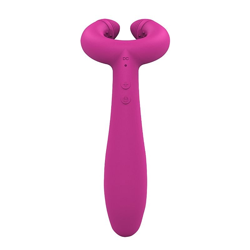 Vibrador de Ponto G e Clitóris com estimulador de mamilos - ALWUP