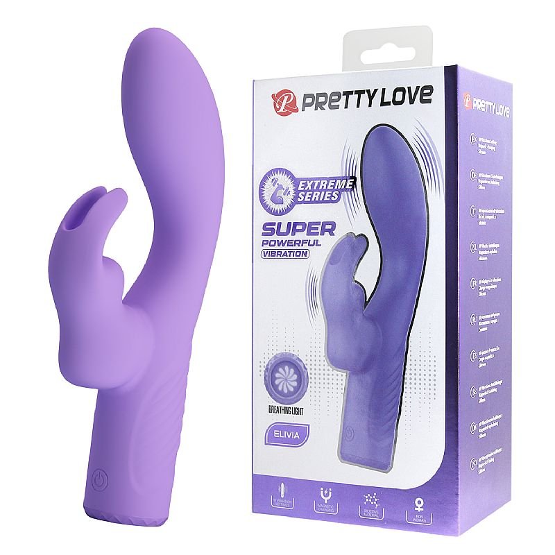 Vibrador de Ponto G e Clitóris com LED - Elivia - Pretty Love
