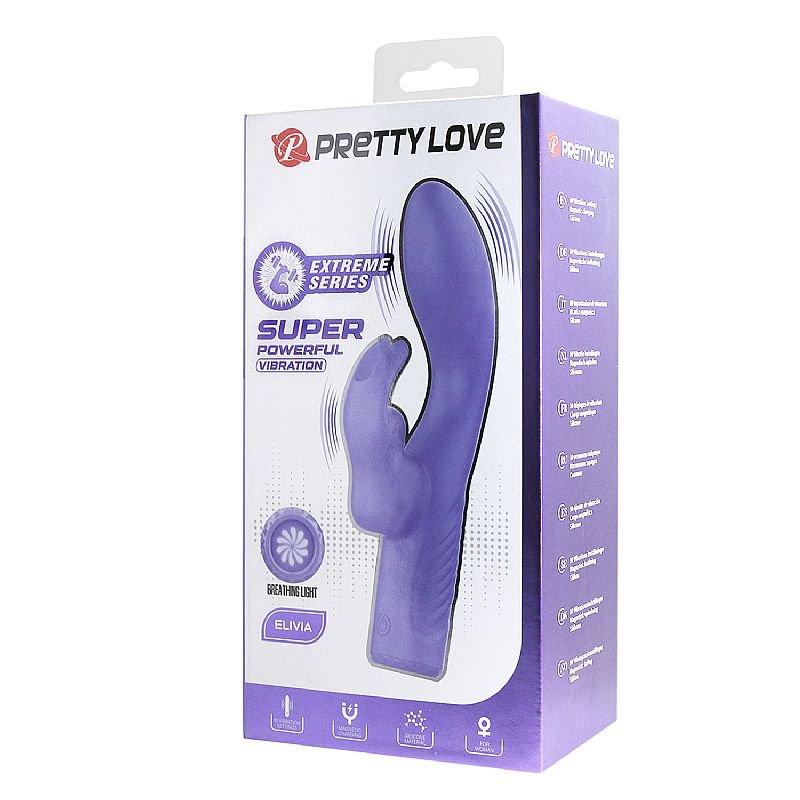 Vibrador de Ponto G e Clitóris com LED - Elivia - Pretty Love