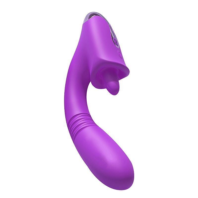 Vibrador de Ponto G e Clitóris com Língua - Condice - S-Hande - Roxo