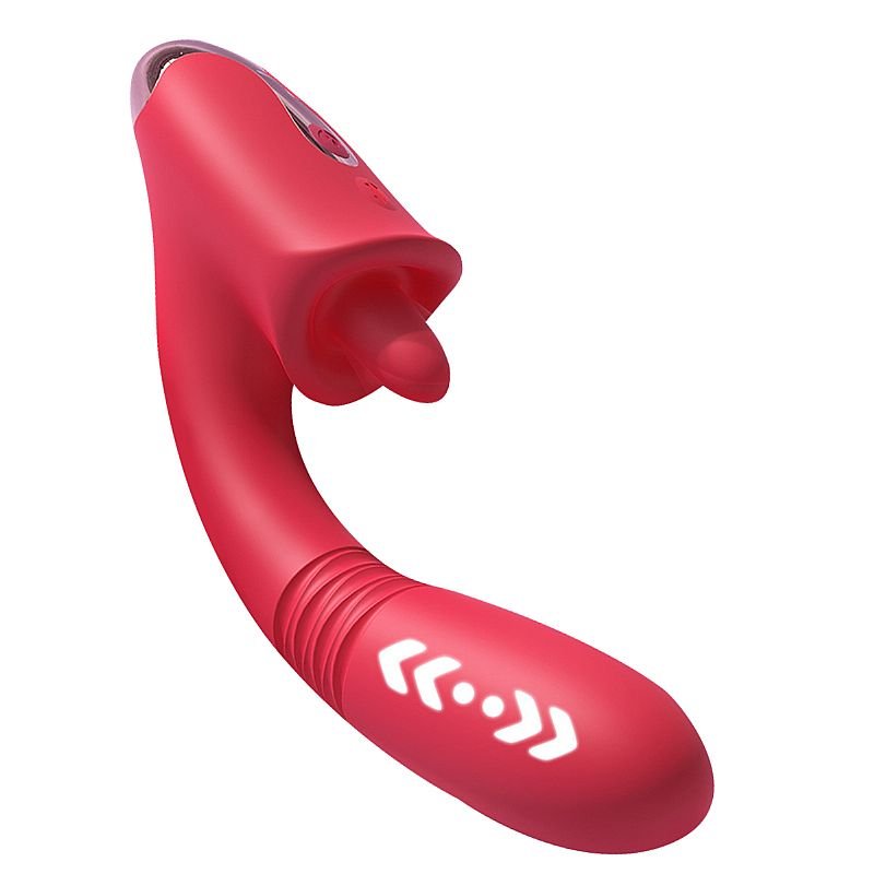 Vibrador de Ponto G e Clitóris com Língua - Condice - S-Hande - Roxo